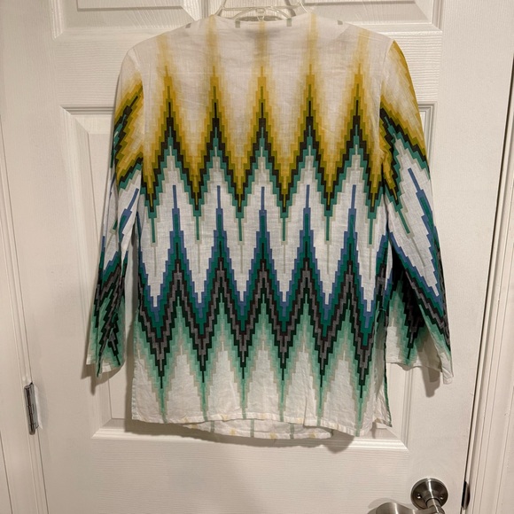 Alberto Makali Shirt Womens Small Tunic Multicolored Light Weight Beaded - Picture 6 of 6